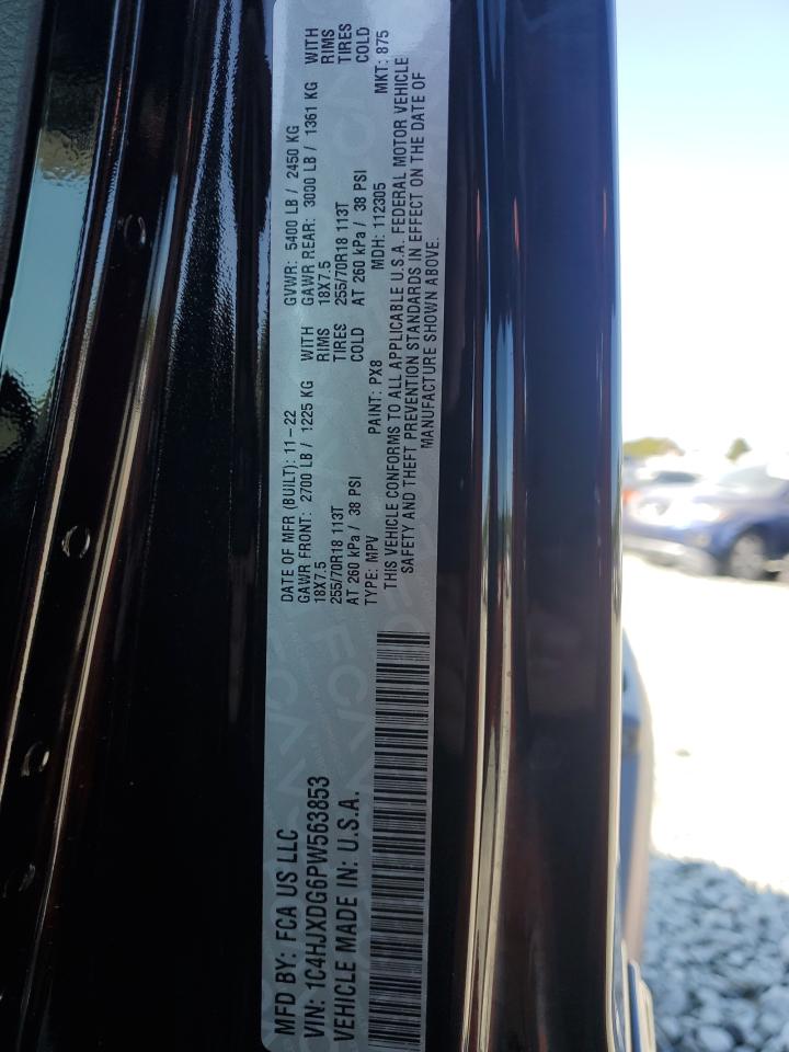 2023 JEEP WRANGLER SPORT VIN:1C4HJXDG6PW563853