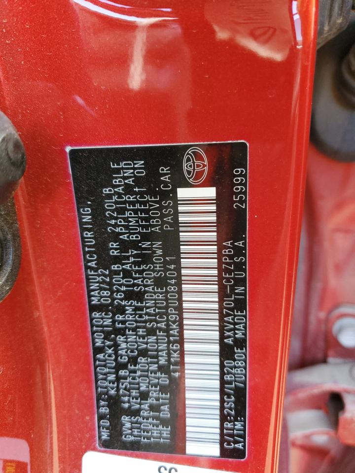 2023 TOYOTA CAMRY XSE VIN:4T1K61AK9PU084041