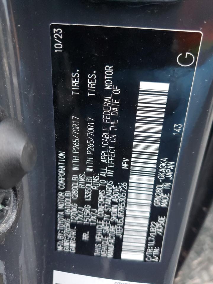 2024 TOYOTA 4RUNNER SR5 VIN:JTEFU5JR7R5305726