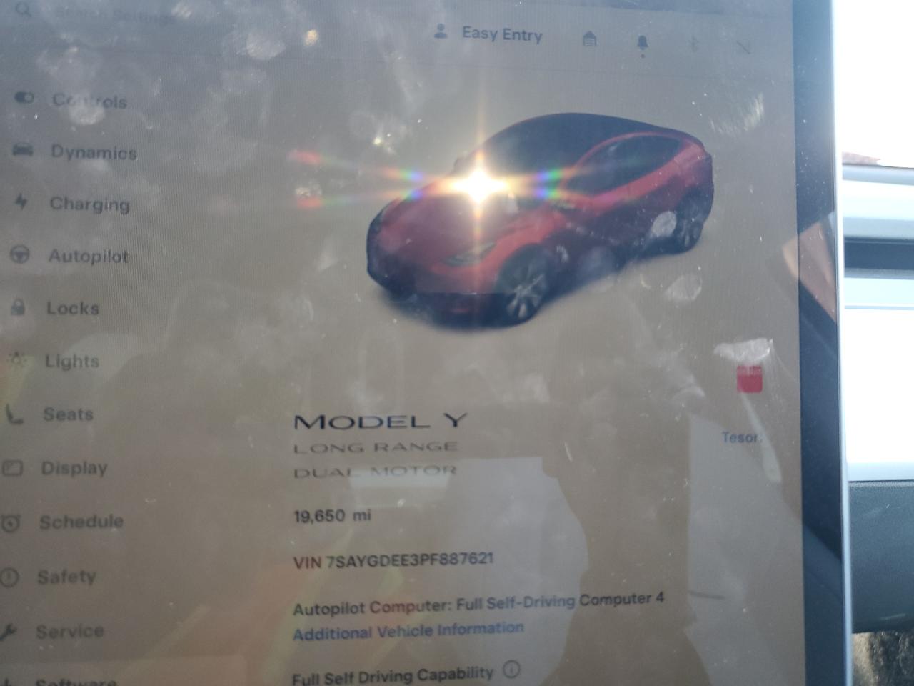 2023 TESLA MODEL Y VIN:LLP1GKBF4P1090576