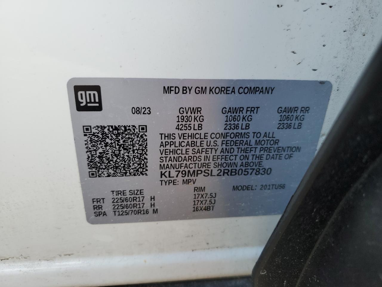 2024 CHEVROLET TRAILBLAZER LT VIN:KL79MPSL2RB057830