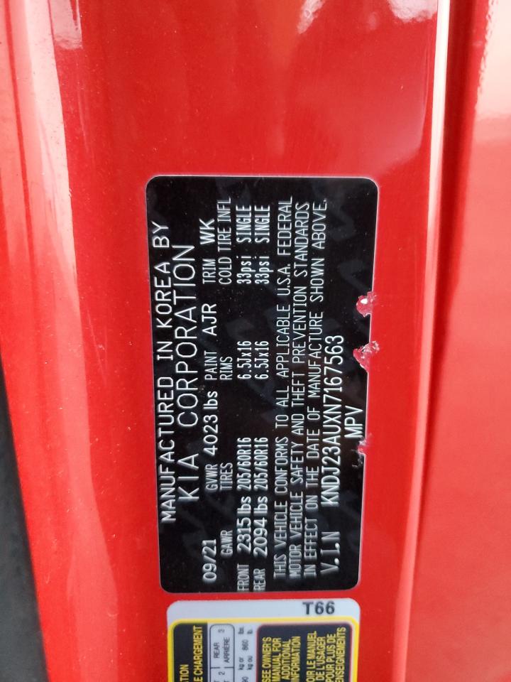 2022 KIA SOUL LX VIN:KNDJ23AUXN7167563