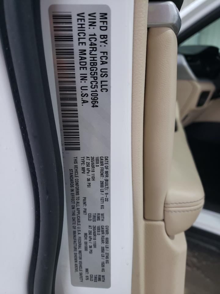 2023 JEEP GRAND CHEROKEE LIMITED VIN:1C4RJHBG5PC510964