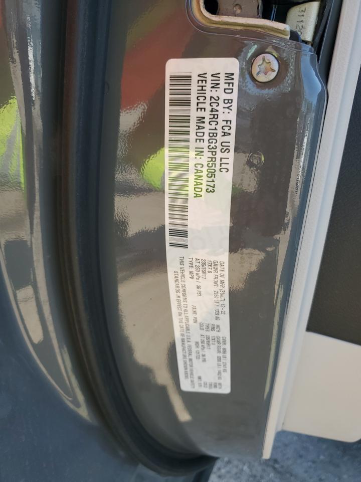 2023 CHRYSLER PACIFICA TOURING L VIN:2C4RC1BG3PR505173