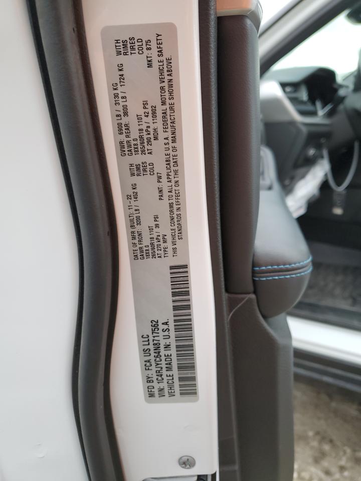 2022 JEEP GRAND CHEROKEE TRAILHAWK 4XE VIN:1FAHP33N48W195154