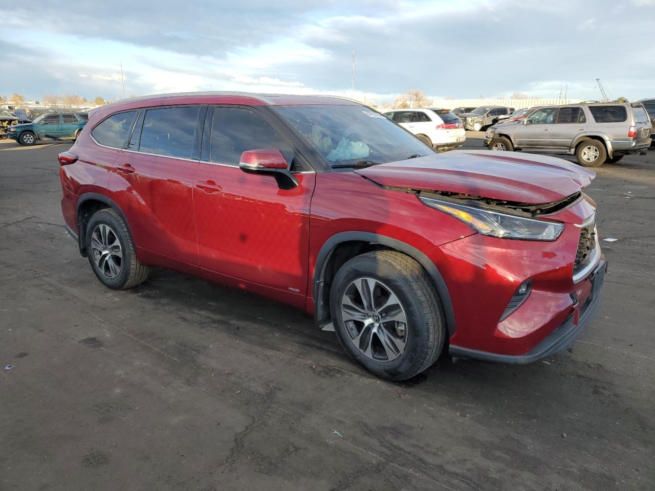 2022 TOYOTA HIGHLANDER HYBRID XLE VIN:5TDGBRCH0NS543478