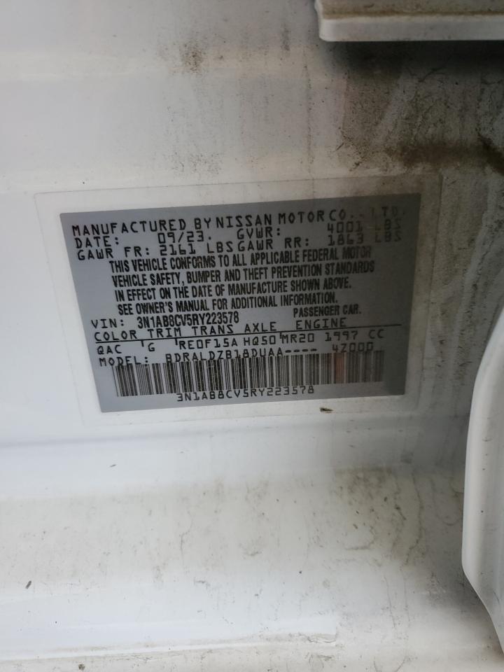 2024 NISSAN SENTRA SV VIN:3N1AB8CV5RY223578