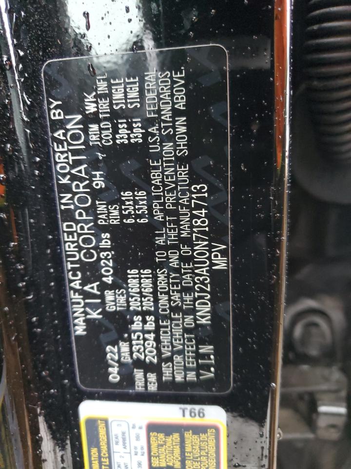 2022 KIA SOUL LX VIN:KNDJ23AU0N7184713