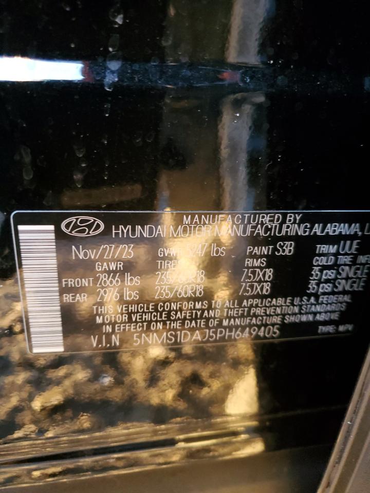 2023 HYUNDAI SANTA FE SE VIN:5NMS1DAJ5PH649405