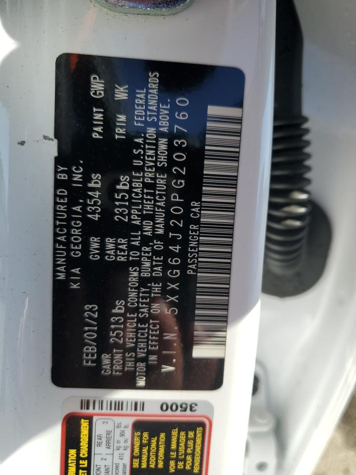 2023 KIA K5 GT LINE VIN:5XXG64J20PG203760