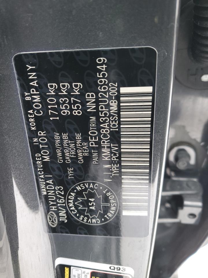 2023 HYUNDAI VENUE SEL VIN:KMHRC8A35PU269549