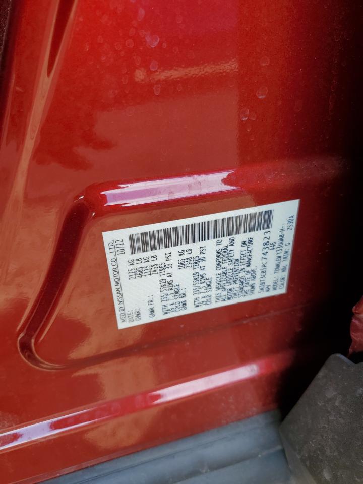 2023 NISSAN ROGUE SL VIN:5N1BT3CB5PC743823
