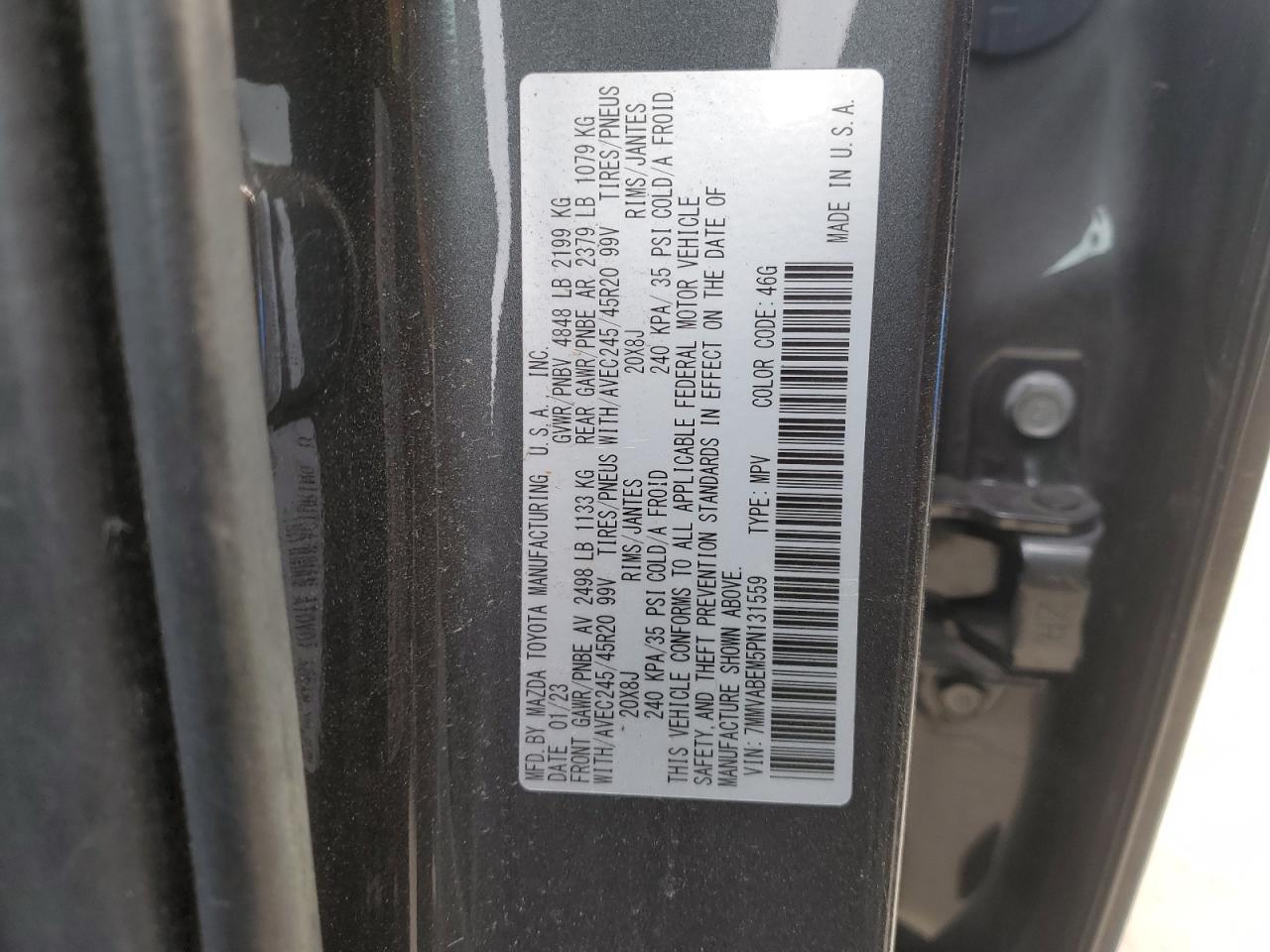 2023 MAZDA CX-50 PREMIUM PLUS VIN:7MMVABEM5PN131559