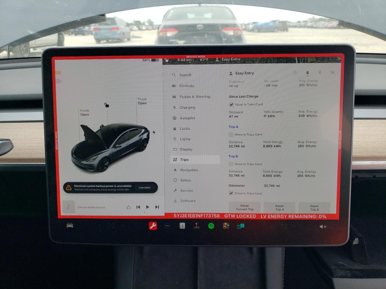 2022 TESLA MODEL 3  VIN:5YJ3E1EB1NF173758