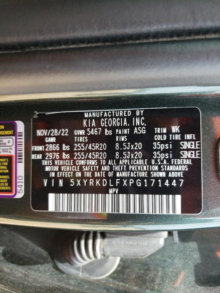 2023 KIA SORENTO SX VIN:5XYRKDLFXPG171447