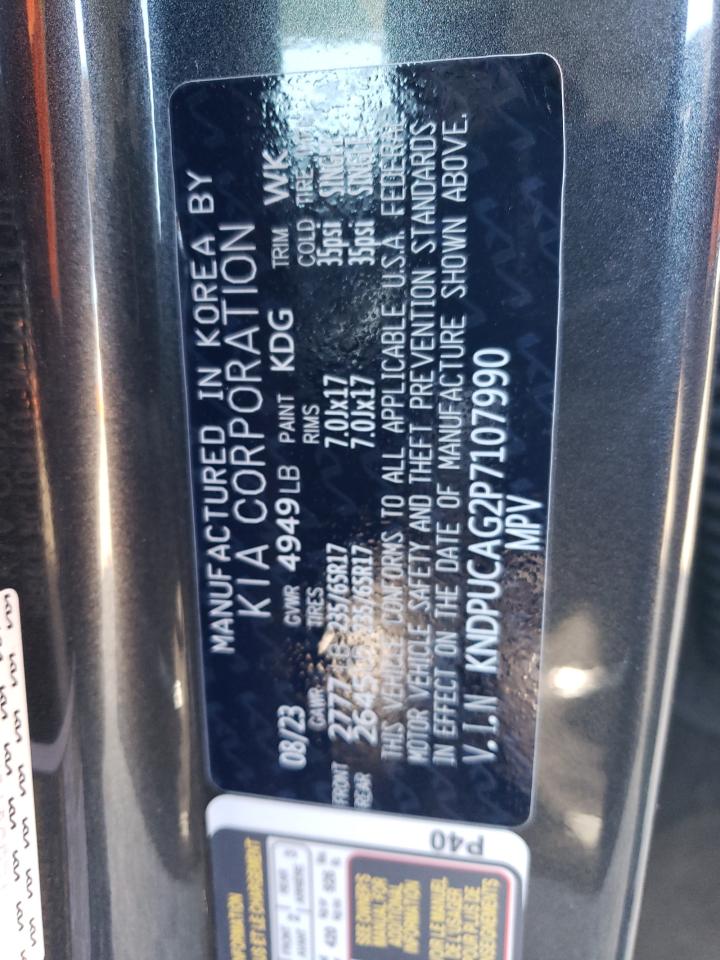2023 KIA SPORTAGE LX VIN:KNDPUCAG2P7107990