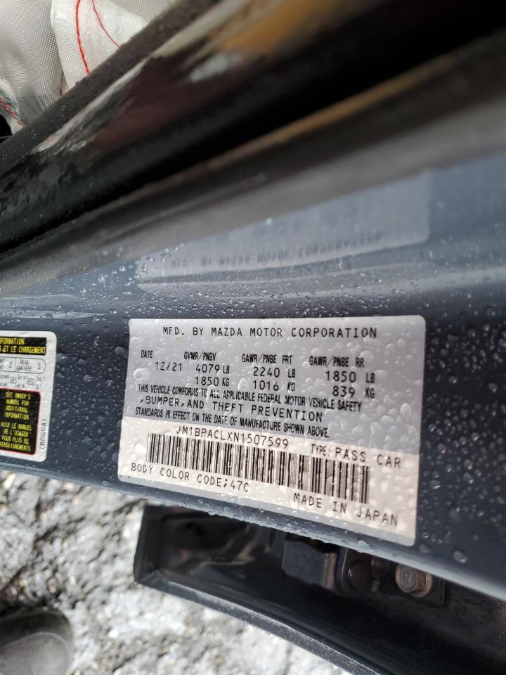 2022 MAZDA 3 PREFERRED VIN:JM1BPACLXN1507599