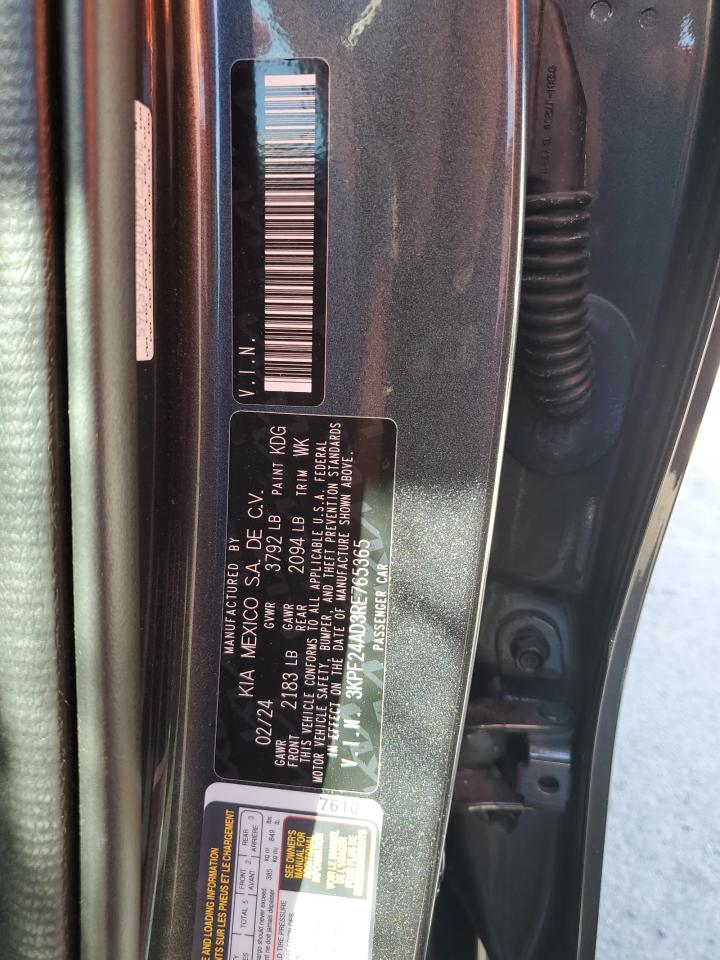 2024 KIA FORTE LX VIN:3KPF24AD3RE765365