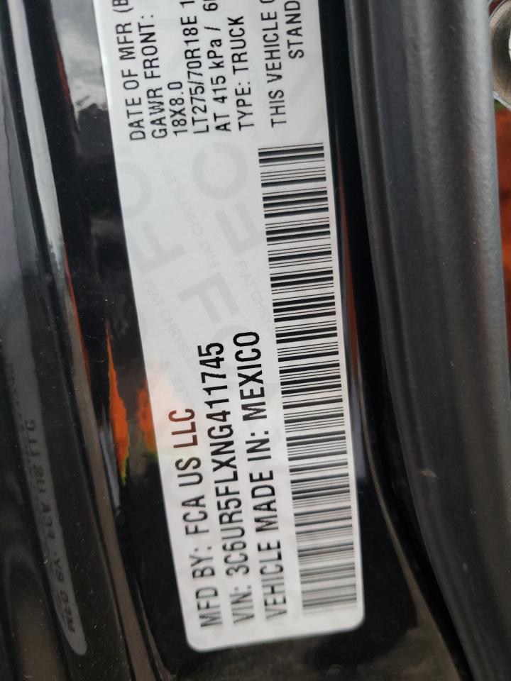 2022 RAM 2500 LARAMIE VIN:3C6UR5FLXNG411745