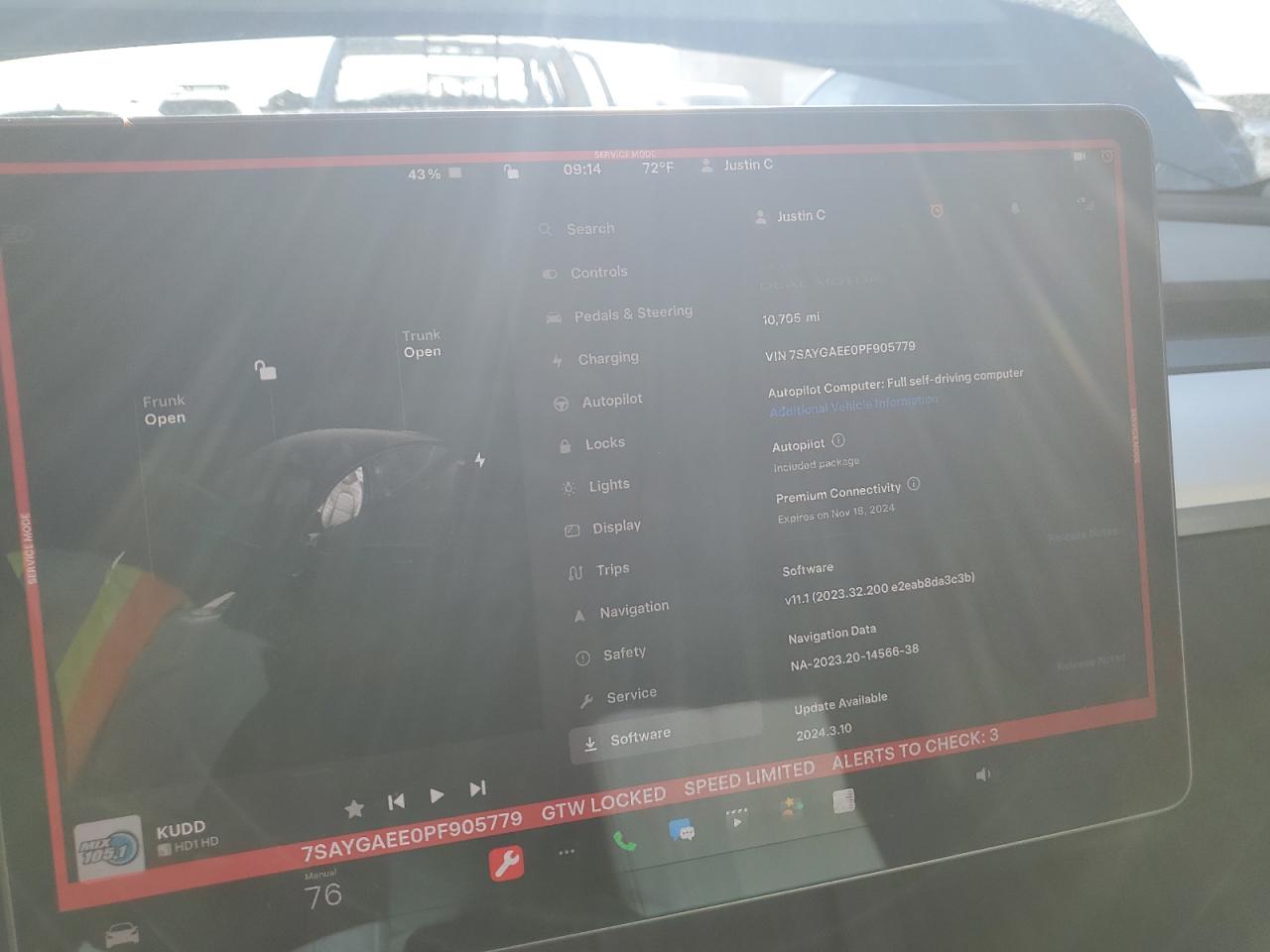 2023 TESLA MODEL Y  VIN:7SAYGAEE0PF905779