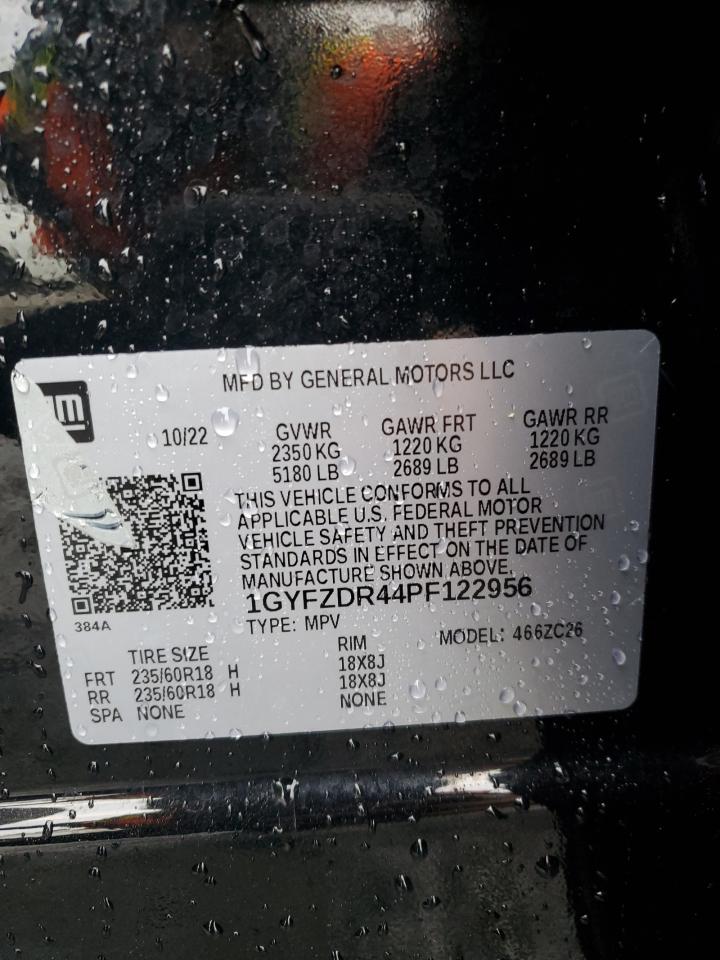 2023 CADILLAC XT4 PREMIUM LUXURY VIN:1GYFZDR44PF122956