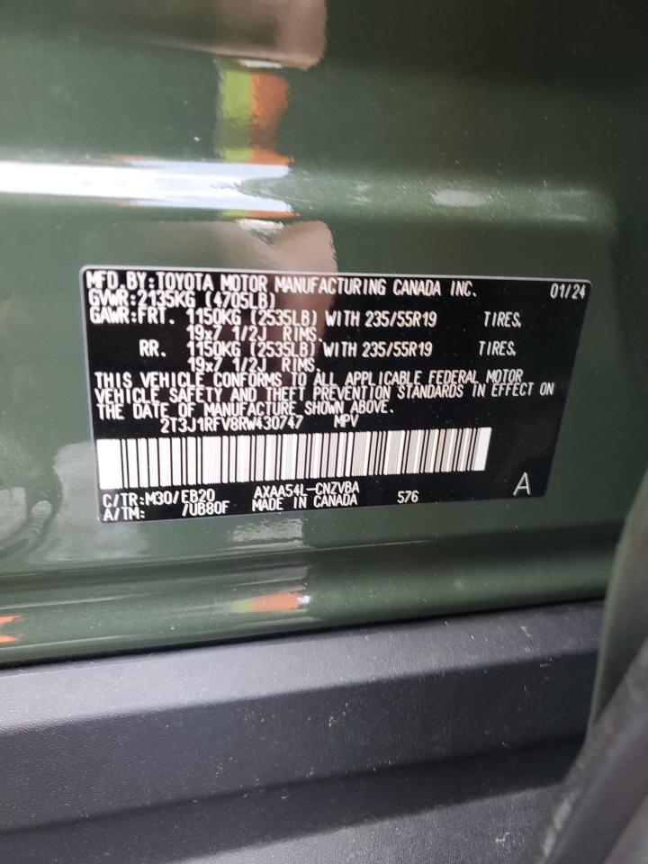 2024 TOYOTA RAV4 ADVENTURE VIN:2T3J1RFV8RW430747
