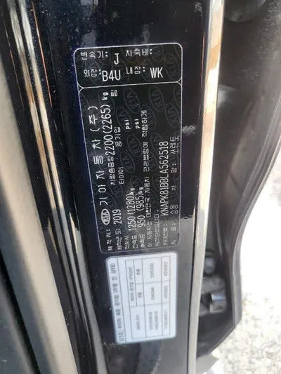 2019 Kia Sorento KNAPK81BBLA562518 VIN:KNAPK81BBLA562518