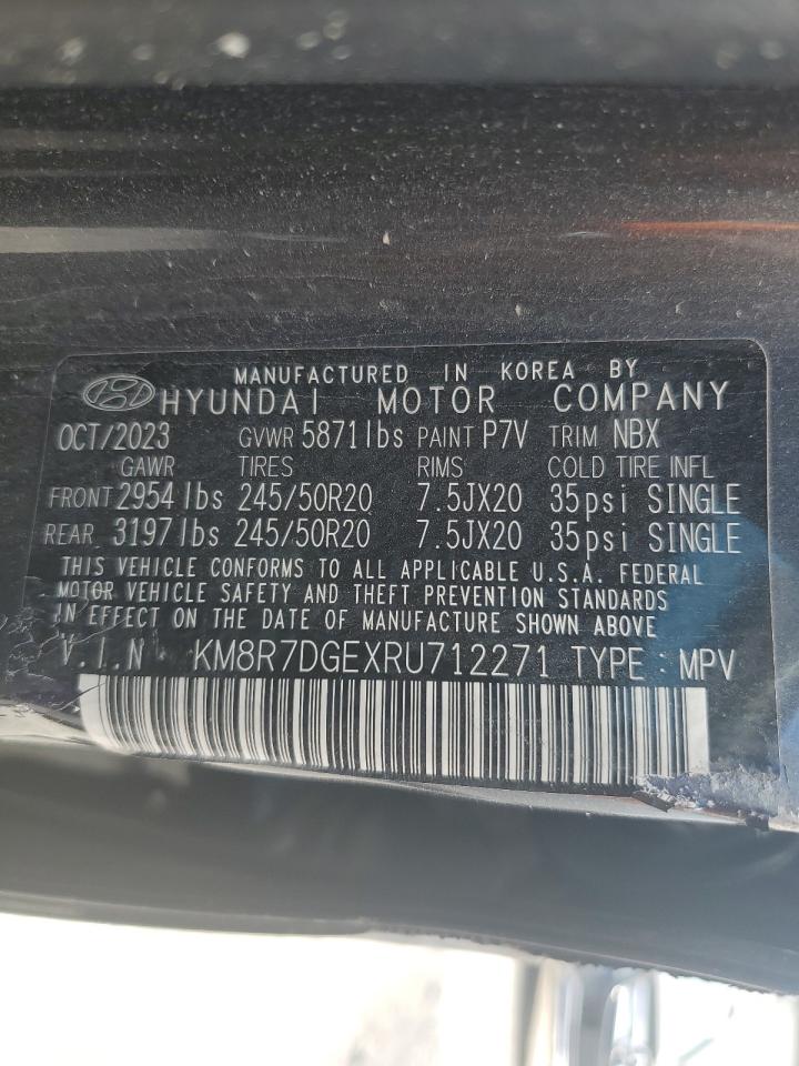 2024 HYUNDAI PALISADE CALLIGRAPHY VIN:KM8R7DGEXRU712271