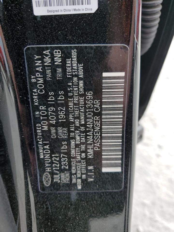 2022 HYUNDAI ELANTRA LIMITED VIN:KMHLN4AJ4NU013696
