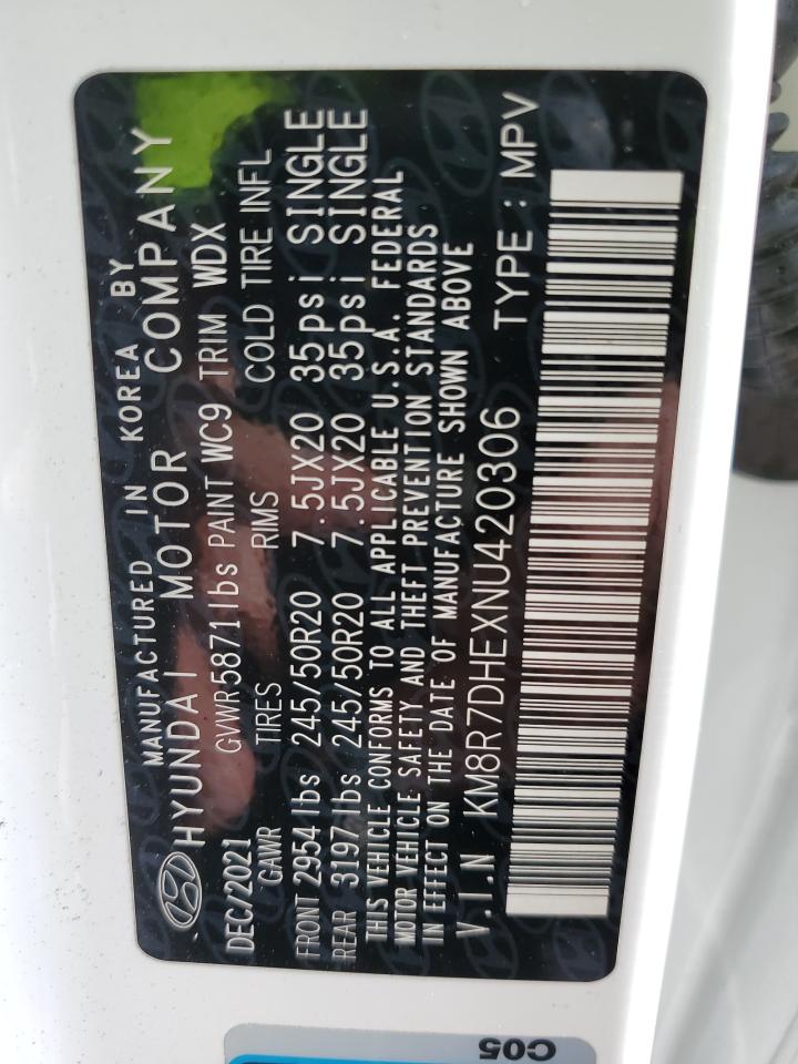 2022 HYUNDAI PALISADE CALLIGRAPHY VIN:KM8R7DHEXNU420306