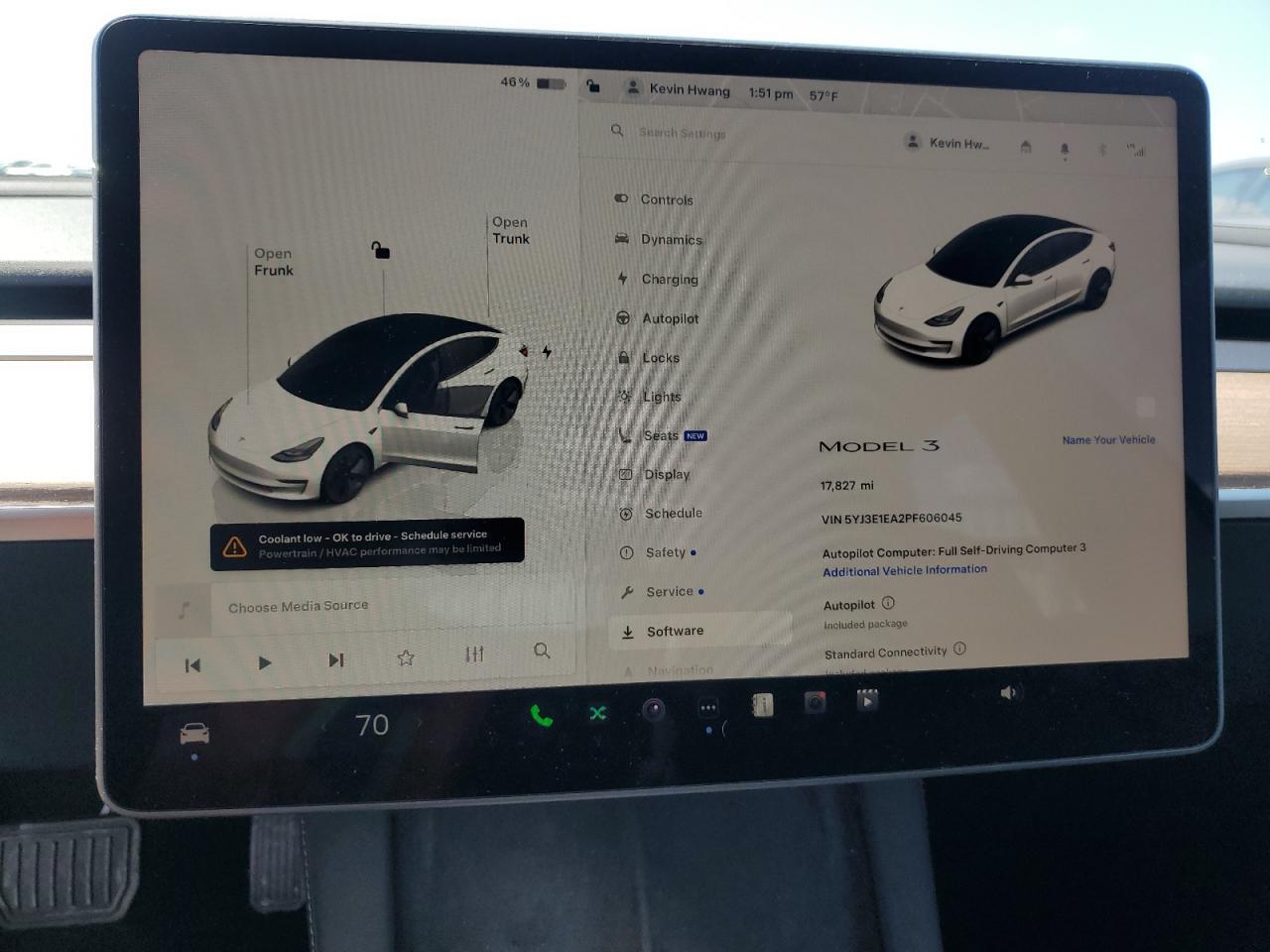 2023 TESLA MODEL 3  VIN:5YJ3E1EA2PF606045