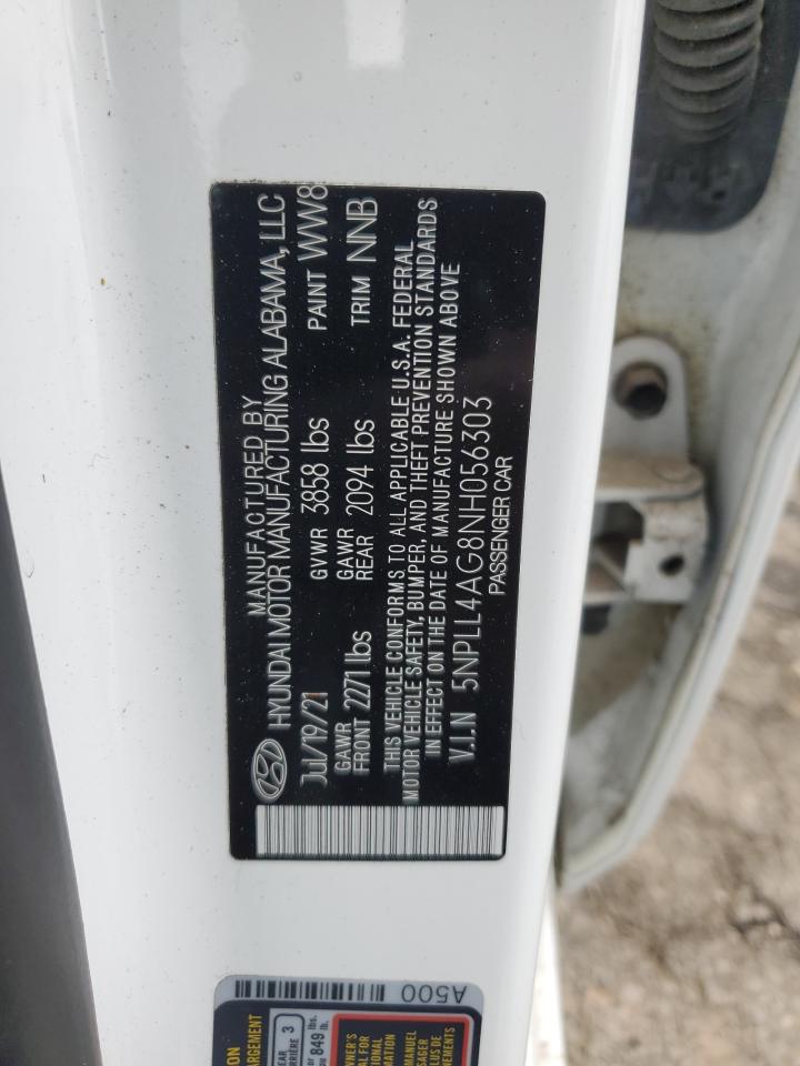 2022 HYUNDAI ELANTRA SE VIN:5NPLL4AG8NH056303