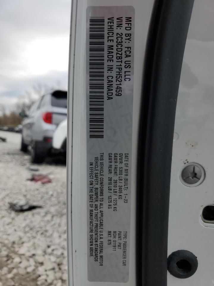 2023 DODGE CHALLENGER R/T VIN:2C3CDZBT1PH521459