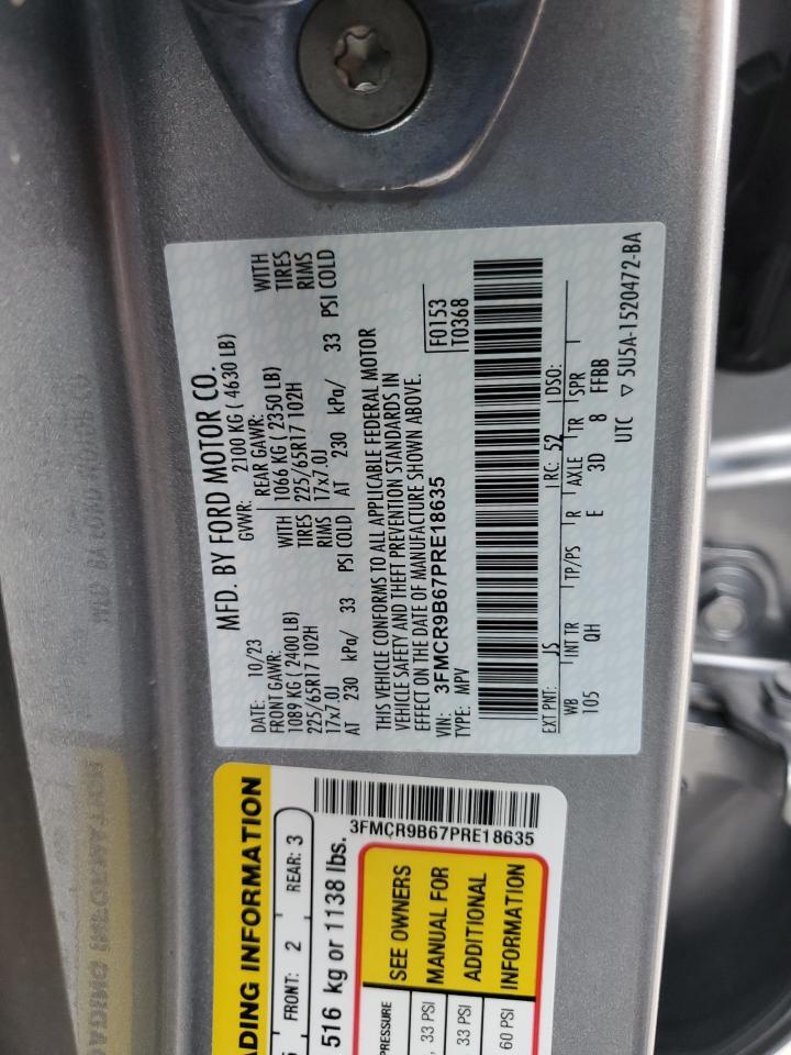 2023 FORD BRONCO SPORT BIG BEND VIN:3FMCR9B67PRE18635