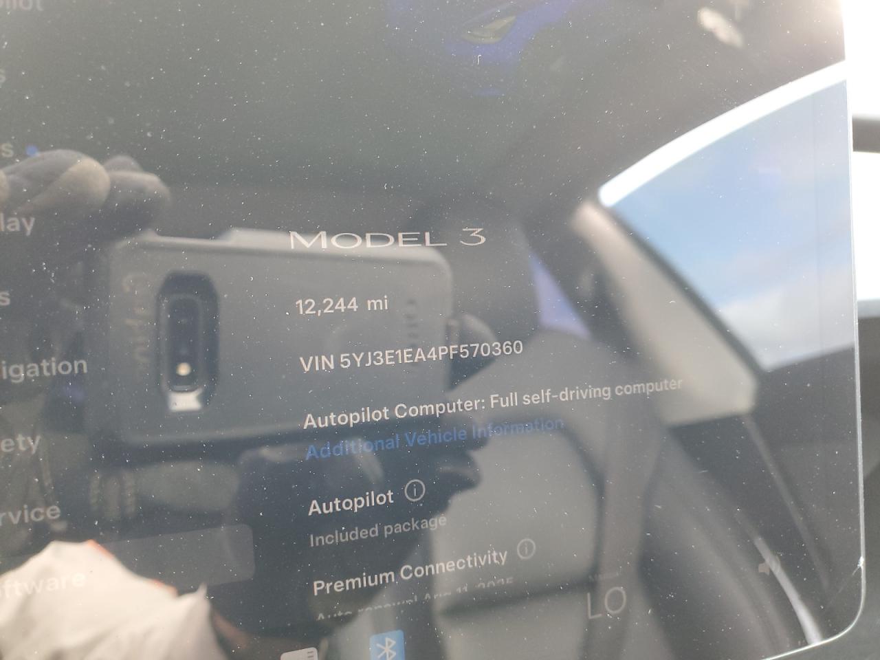 2023 TESLA MODEL 3  VIN:5YJ3E1EA4PF570360