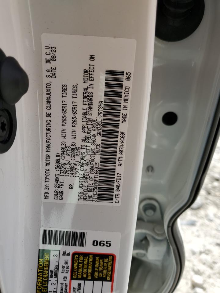 2023 TOYOTA TACOMA DOUBLE CAB VIN:3TYCZ5ANXPT166015