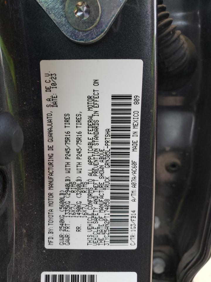 2023 TOYOTA TACOMA DOUBLE CAB VIN:3TYCZ5AN2PT174058