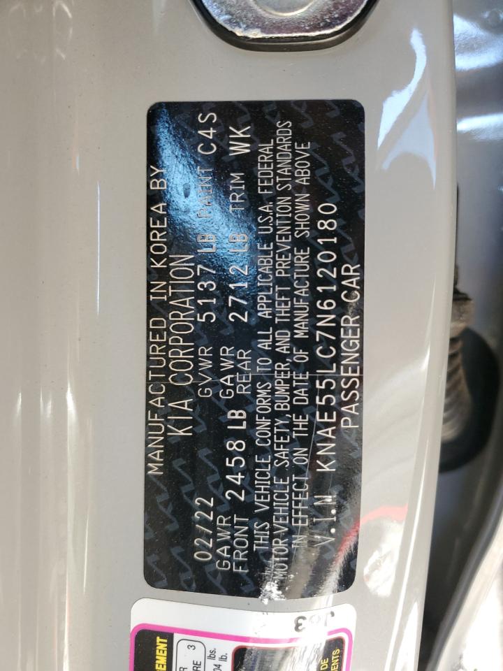 2022 KIA STINGER GT2 VIN:KNAE55LC7N6120180