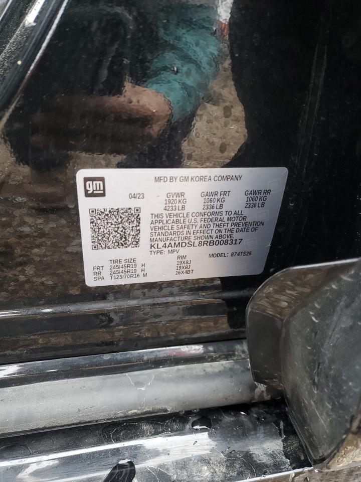 2024 BUICK ENCORE GX SPORT TOURING VIN:KL4AMDSL8RB008317