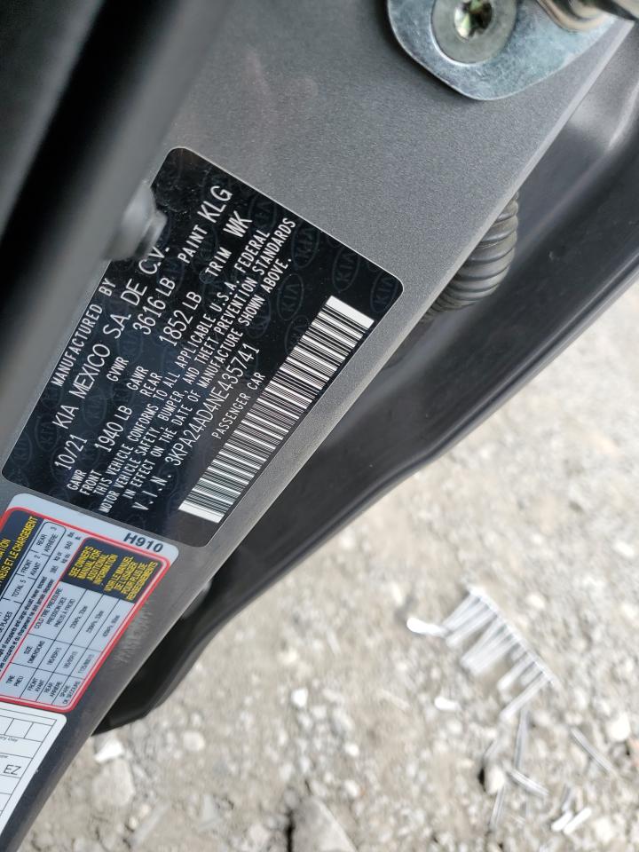 2022 KIA RIO LX VIN:3KPA24AD4NE435741