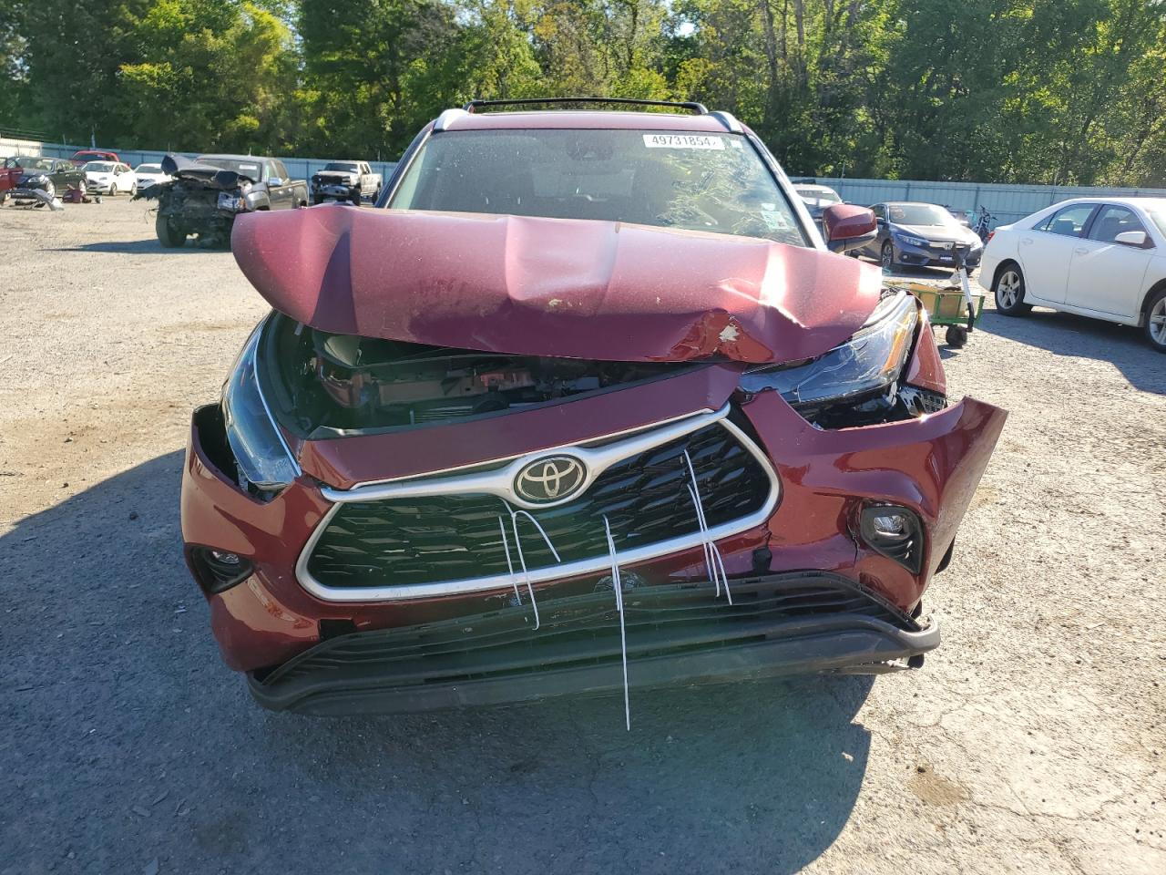 2022 TOYOTA HIGHLANDER XLE VIN:5TDGZRAH6NS124095