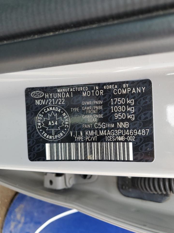 2023 HYUNDAI ELANTRA SEL VIN:KMHLM4AG3PU469487