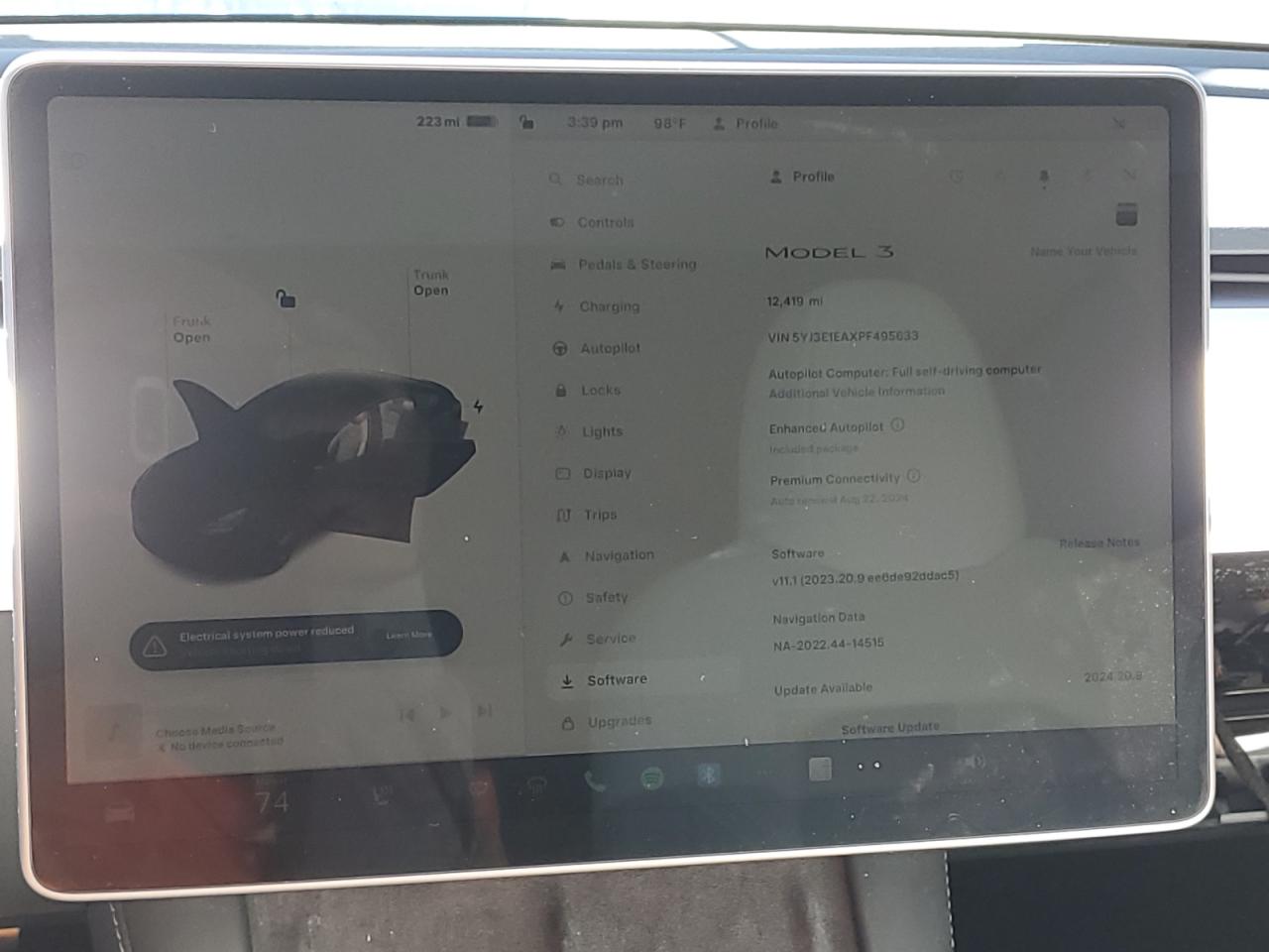 2023 TESLA MODEL 3  VIN:5YJ3E1EAXPF495633