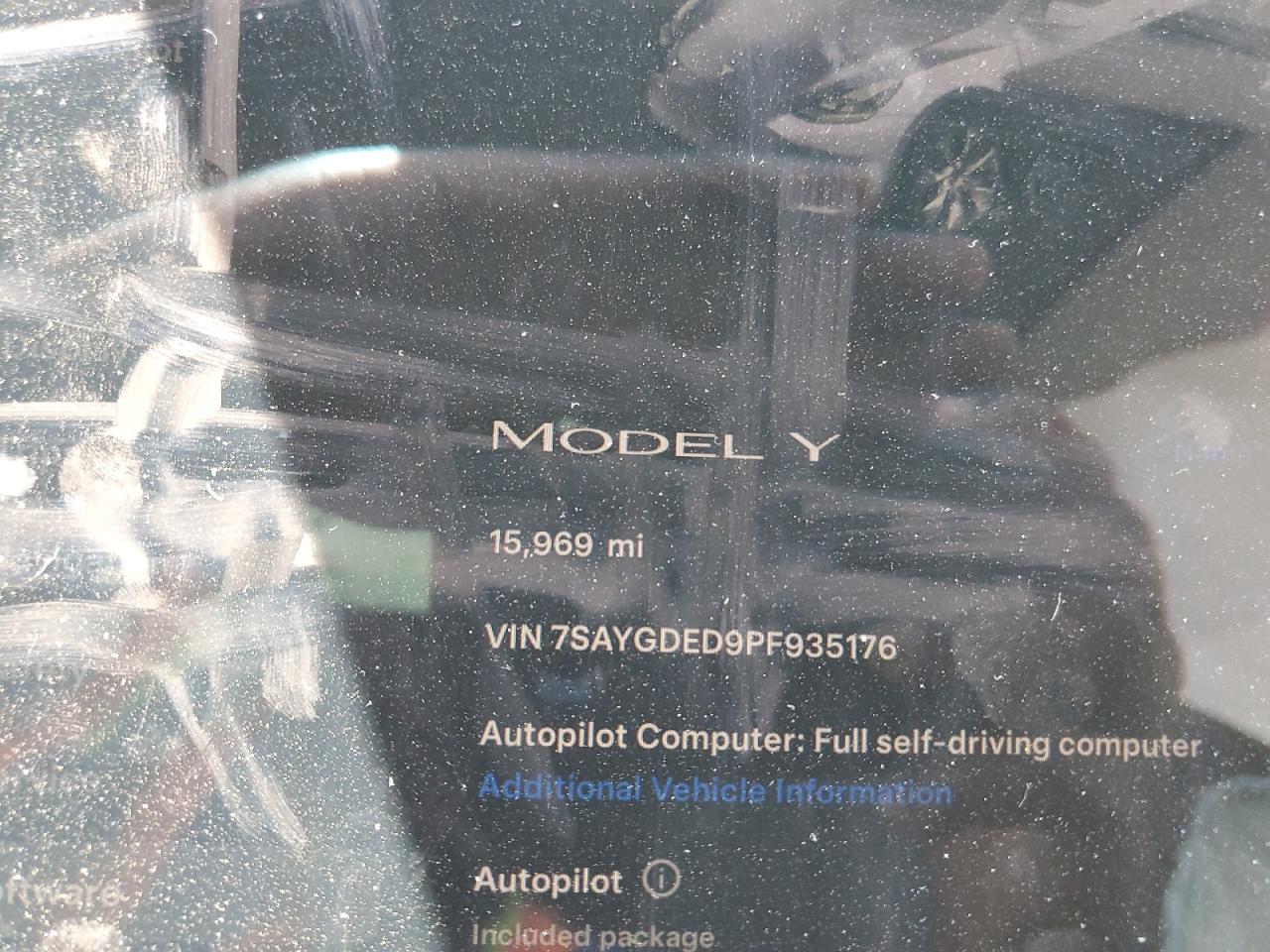 2023 TESLA MODEL Y  VIN:7SAYGDED9PF935176