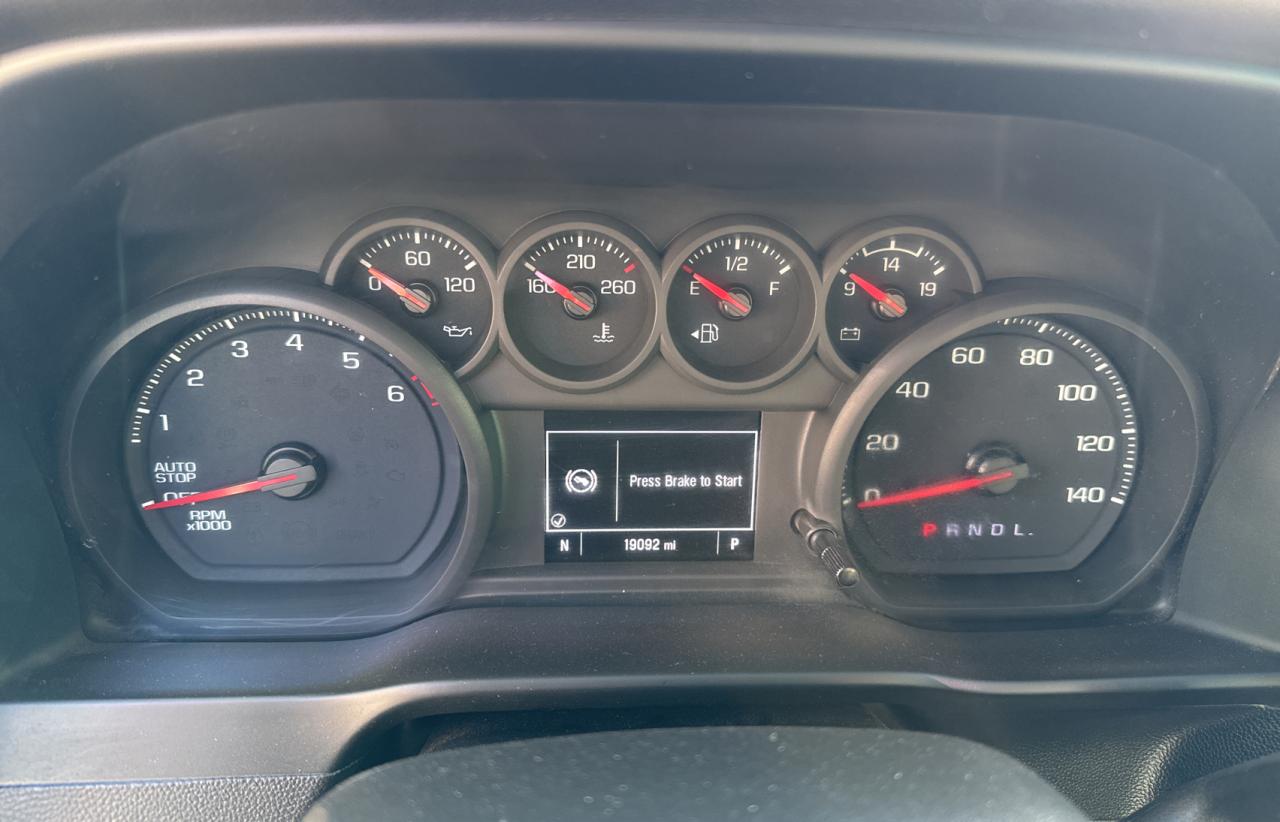 2022 CHEVROLET SILVERADO C1500 CUSTOM VIN:1GCPABEK3NZ543010