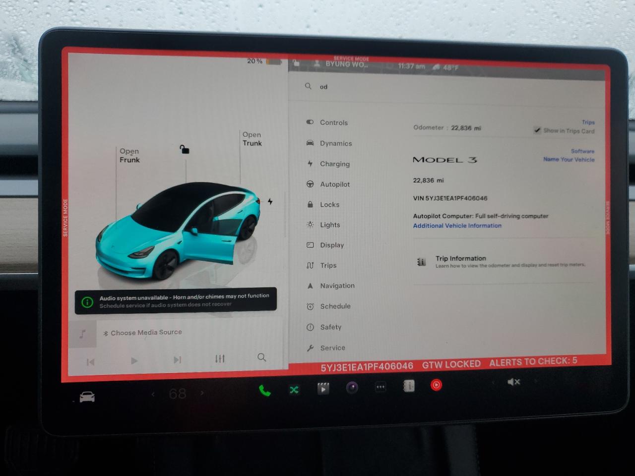 2023 TESLA MODEL 3  VIN:5YJ3E1EA1PF406046