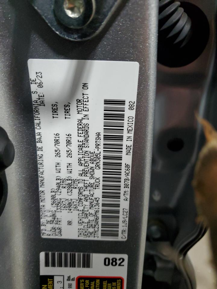 2023 TOYOTA TACOMA DOUBLE CAB VIN:3TMCZ5AN6PM613645