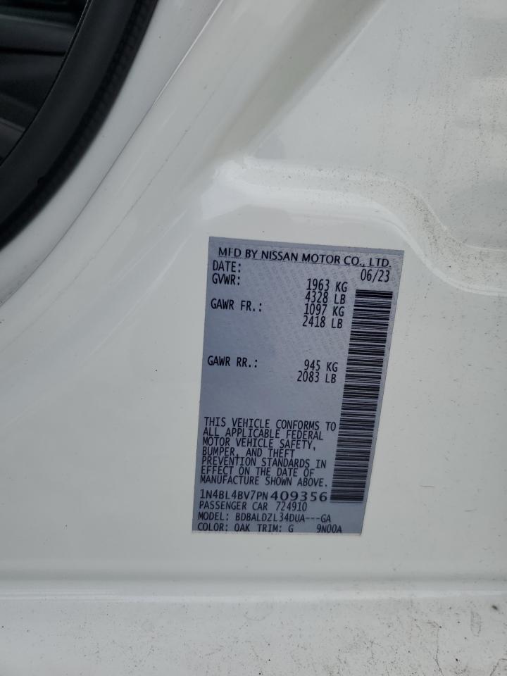 2023 NISSAN ALTIMA S VIN:1N4BL4BV7PN409356