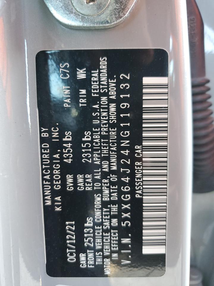 2022 KIA K5 GT LINE VIN:5XXG64J24NG119132