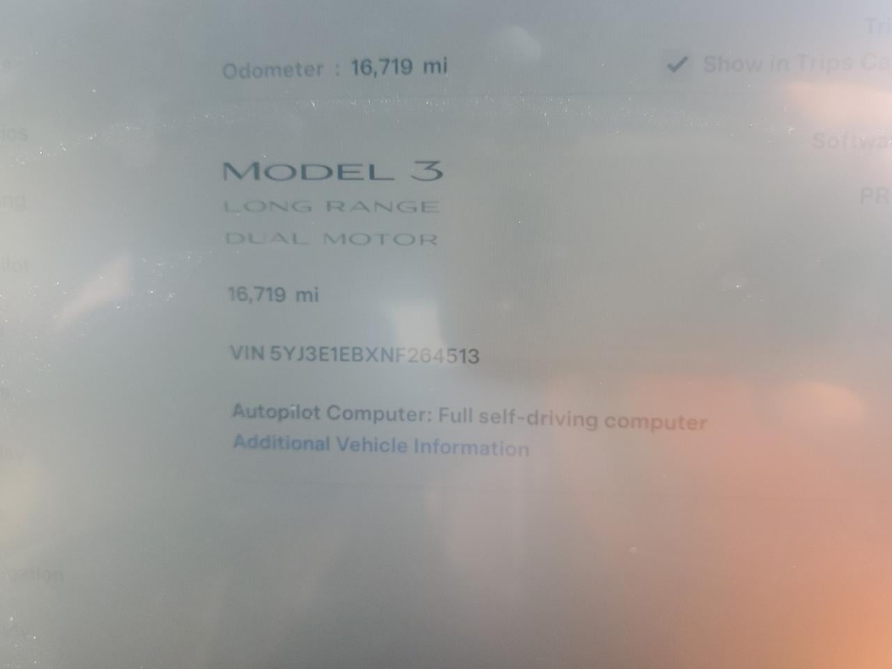 2022 TESLA MODEL 3  VIN:5YJ3E1EBXNF264513